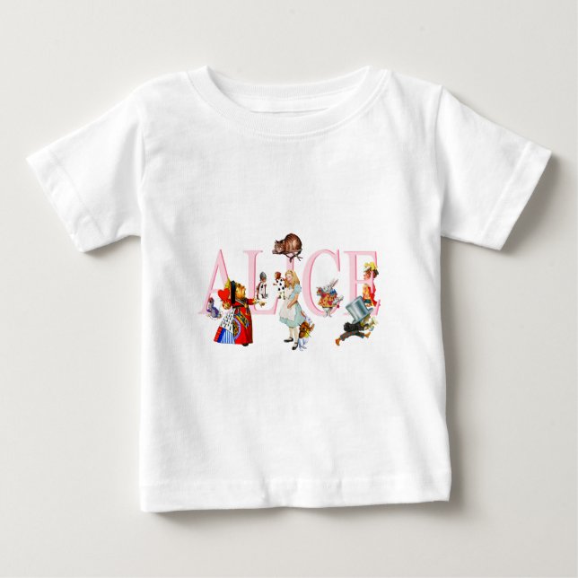 CAMISETA DE BEBÉ ALICE Y AMIGOS (Anverso)