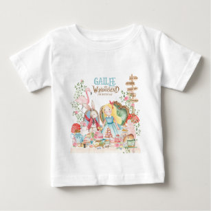 Camiseta De Bebé Alicia aventuras en Woderland Birthday Tea Fiesta