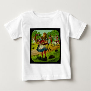Camiseta De Bebé Alicia en croquet del flamenco del país de las