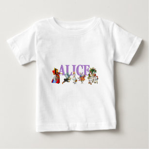Camiseta De Bebé Alicia en el país de las maravillas y los amigos