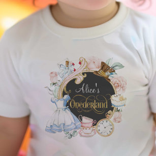 Camiseta De Bebé Alicia en el país de Onederland, Chica de primer c