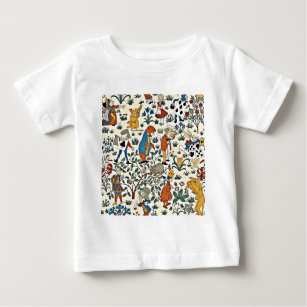 Camiseta De Bebé Alicia vintage y patrón del tejido de amigos