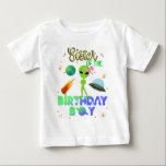 Camiseta De Bebé Alien Birthday Boy Fiesta Tema Sor de nave espacia<br><div class="desc">¡Los amantes de los extranjeros! Celebra un año más en la vida de tu hijo,  ahijado,  sobrino,  amigo. Crea momentos con este increíble tema para un fiesta. Coincidir con amigos y familiares</div>
