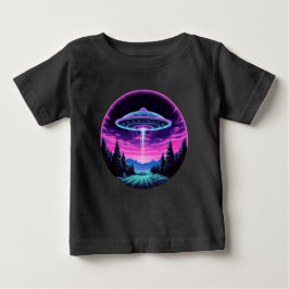 Camiseta De Bebé Alien Spaceship Retro Futurista