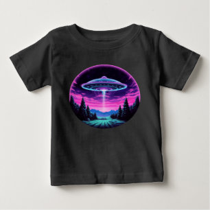Camiseta De Bebé Alien Spaceship Retro Futurista