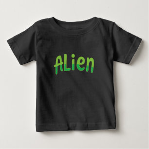 Camiseta De Bebé Alienígena Lindo Juguetón Tipografía Espacial Alie