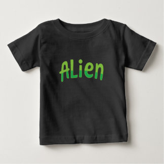Camiseta De Bebé Alienígena Lindo Juguetón Tipografía Espacial Alie