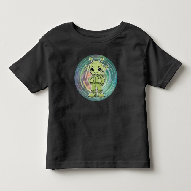 Camiseta De Bebé Alienígena Verde (Anverso)