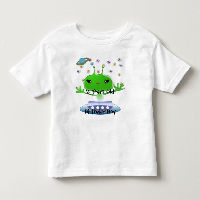 Camiseta De Bebé Alienígenas del espacio ultraterrestre verde lindo (Anverso)