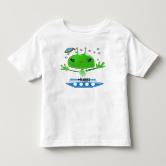Camiseta De Bebé Alienígenas del espacio ultraterrestre verde lindo