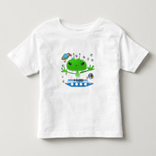 Camiseta De Bebé Alienígenas del espacio ultraterrestre verde lindo