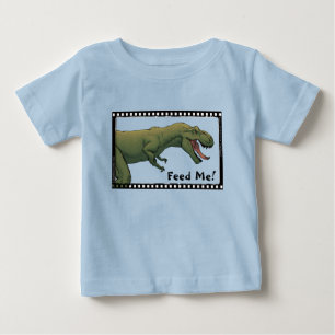 Camiseta De Bebé ¡Alimentadme! Dinosaurio bebé T-Rex
