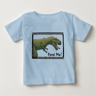 Camiseta De Bebé ¡Alimentadme! Dinosaurio bebé T-Rex