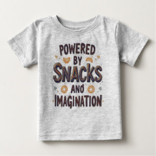 Camiseta De Bebé Alimentado por la Imaginación de Snacks Cita Diver