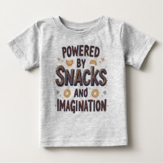 Camiseta De Bebé Alimentado por la Imaginación de Snacks Cita Diver