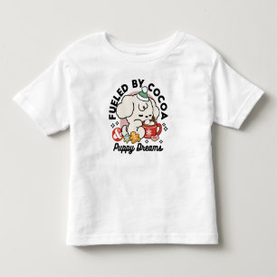 Camiseta De Bebé Alimentado por los sueños de cacao y cachorro - Pe