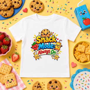 Camiseta De Bebé Alimentado por Snacks dibujo animado lindo