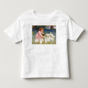 Camiseta De Bebé Alimentando a los conejos