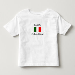 Camiseta De Bebé ¡Aliménteme las pastas y los besos!