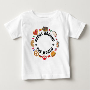 Camiseta De Bebé Alimentos en todo el mundo