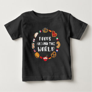 Camiseta De Bebé Alimentos en todo el mundo