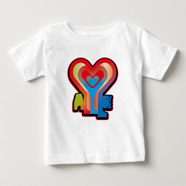 CAMISETA DE BEBÉ ALL LOVES  BY MASANSER (Anverso)