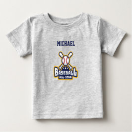 Camiseta De Bebé All Star Ball & Bat Personalizado