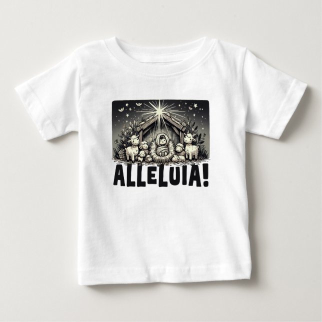 Camiseta De Bebé Alleluia!: Joy of the Nativity (Anverso)