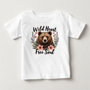 Camiseta De Bebé Alma libre de corazón silvestre