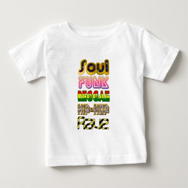 Camiseta De Bebé Alma, miedo, reggae, hip-hop, delirio (Anverso)
