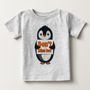 Camiseta De Bebé Almohada de lanzamiento de pingüino no te pierdas