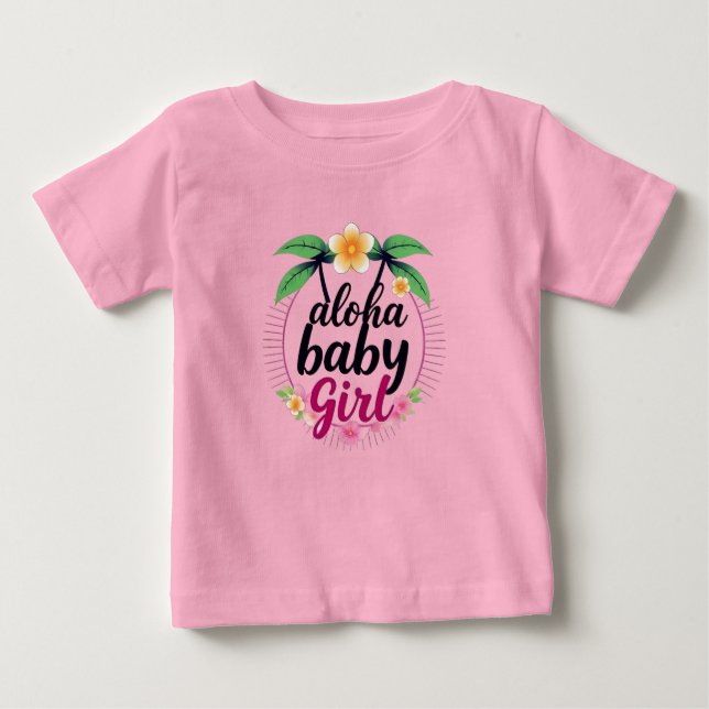 Camiseta De Bebé Aloha Baby Girl New Parents (Anverso)