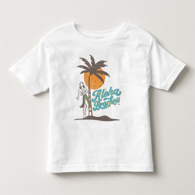 Camiseta De Bebé Aloha Beach Hula Chica Hawaii Retro Hawái (Anverso)