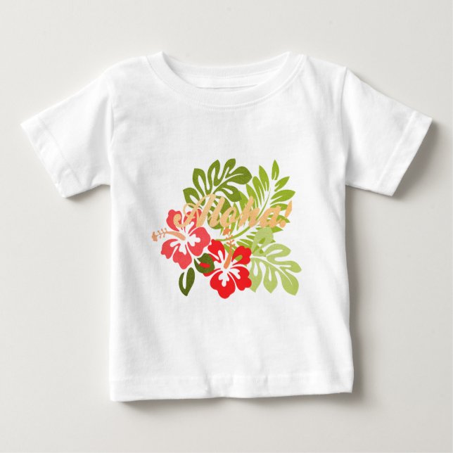 Camiseta De Bebé Aloha Hibiscus (Anverso)