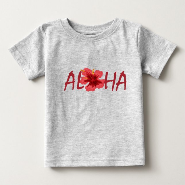 Camiseta De Bebé Aloha hibiscus baby creeper (Anverso)