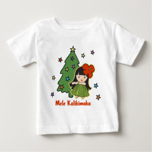 Camiseta De Bebé Aloha Honeys Navidades Hawaiian Hula Chica