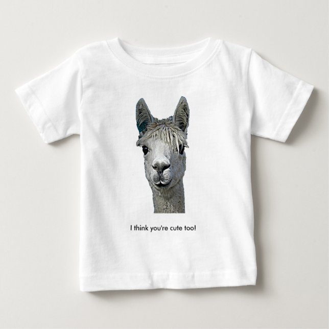Camiseta De Bebé Alpaca adorable (Anverso)