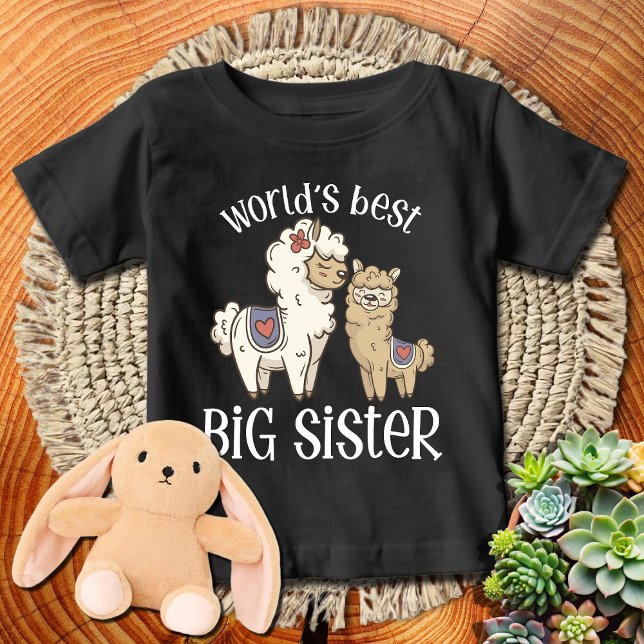 Camiseta De Bebé Alpacas La Mejor Hermana Mayor del Mundo (Subido por el creador)