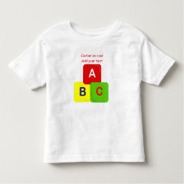 Camiseta De Bebé Alphabet bloquea al pequeño Personalizar de camise