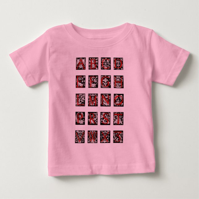 Camiseta De Bebé Alphabet Shirt (Anverso)