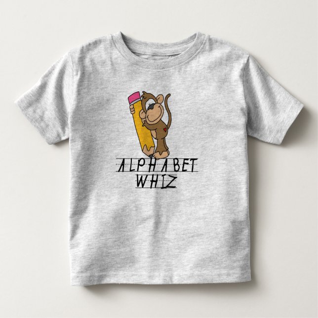CAMISETA DE BEBÉ ALPHABET WHIZ (Anverso)