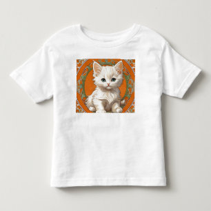 Camiseta De Bebé Alphonse Mucha Art Nouveau Gatito Blanco
