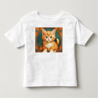 Alphonse Mucha Style Naranja Cat