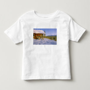 Camiseta De Bebé alquiler de cabaña USFS Schnauss en invierno con v