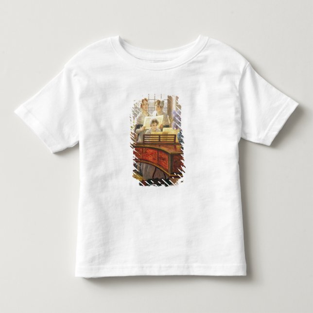 Camiseta De Bebé Alrededor del piano (Anverso)