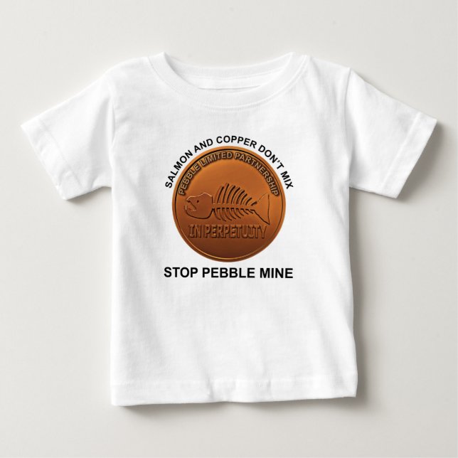 Camiseta De Bebé Alto a la mina de guijarros - Mina de guijarros -  (Anverso)