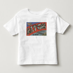 Camiseta De Bebé Alton, letra ScenesAlton, IL de IllinoisLarge