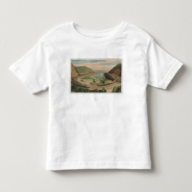 Camiseta De Bebé Altoona, Pennsylvania, el Curv de herradura famoso (Anverso)