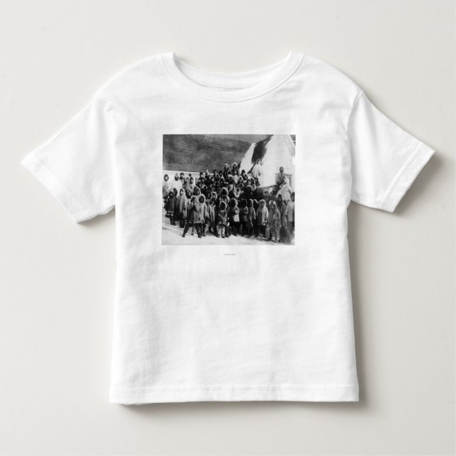 Camiseta De Bebé Alumnos esquimales en la fotografía de Alaska (Anverso)