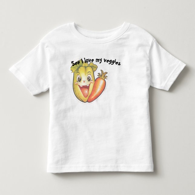 Camiseta De Bebé Ama tus verduras  (Anverso)
